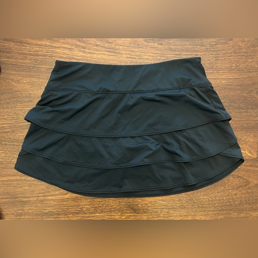 Athleta Black Tiered Skater Skirt